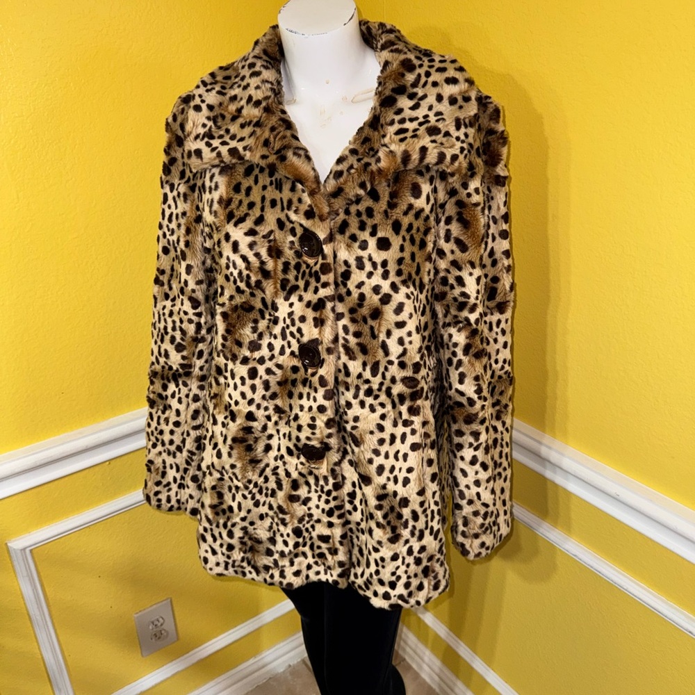 East 5th Animal Print Teddy Jacket